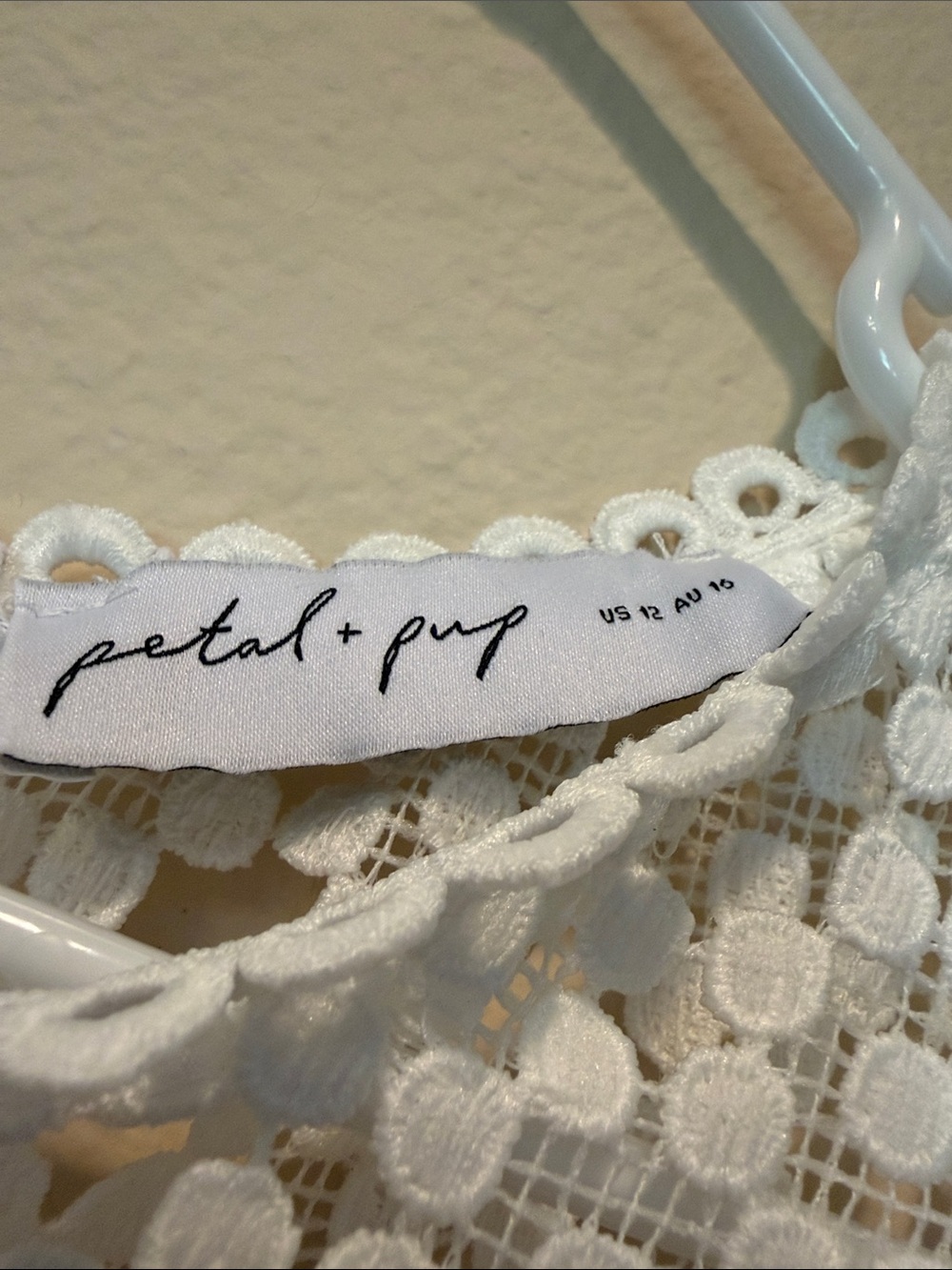 Petal & Pup Lauren White Crochet Lace Midi Dress - Picture 9 of 11